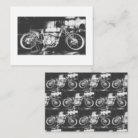 Funky Motorbikes Motorcycle Biker Sketch Informatiekaartje (Voorkant / Achterkant)