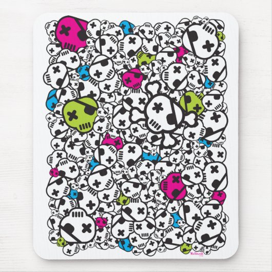Funky Mousepad met Skulls Muismat (Voorkant)