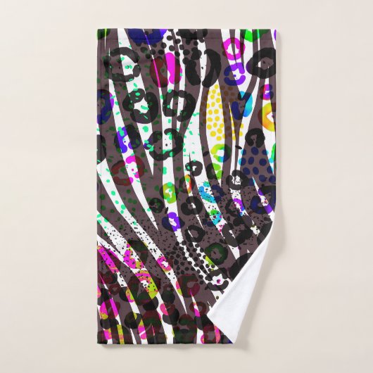 Funky Multi-Animal Print Pattern Heldere kleuren Bad Handdoek (Handdoek)
