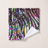Funky Multi-Animal Print Pattern Heldere kleuren Bad Handdoek (Wasdoekje)