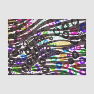 Funky Multi-Animal Print Pattern Heldere kleuren Tissuepapier