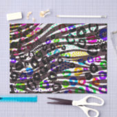 Funky Multi-Animal Print Pattern Heldere kleuren Tissuepapier (Craft)