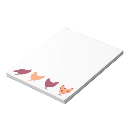 Funky Multi-Color Chicken Pattern Notitieblok (Linkerzijde)
