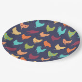 Funky Multi-Color Chicken Pattern Papieren Bordje (Gekanteld)