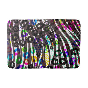 Funky multi dierprintpatroon heldere kleuren badmat