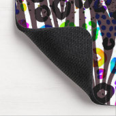 Funky multi dierprintpatroon heldere kleuren muismat (Hoek)