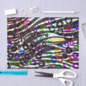 Funky multi dierprintpatroon heldere kleuren tissuepapier (Craft)