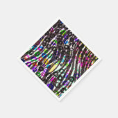 Funky multi dierprintpatroon in levendige kleuren servet (Hoek)