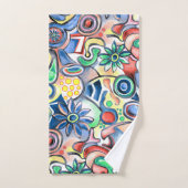 Funky Multicolor Abstract Bad Handdoek (Handdoek)