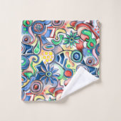 Funky Multicolor Abstract Bad Handdoek (Wasdoekje)