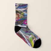 Funky Multicolored Wool Sokken (Rechts - buiten)
