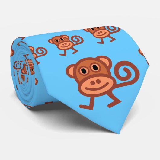 Funky Munkey Graphic Stropdas (Opgerold)