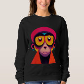Funky Munky Hipster Monkey Trui (Voorkant)