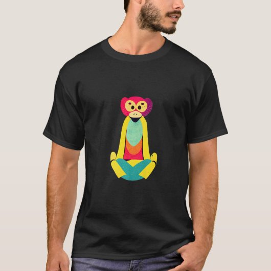 Funky Munky Sitting Monkey Design Premium T-shirt (Voorkant)