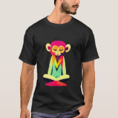 Funky Munky Sweet Sitting Monkey Design T-shirt (Voorkant)