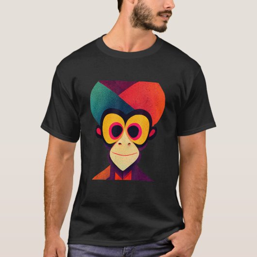 Funky Munky Turban Monkey T-shirt (Voorkant)