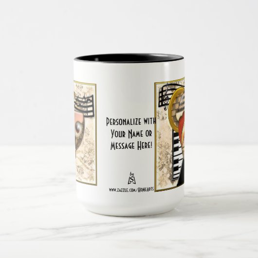 Funky Music (gepersonaliseerde keramische Mok) Mok (Midden)