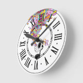 Funky Music Gramophone | Retro Ronde Klok (Hoek)