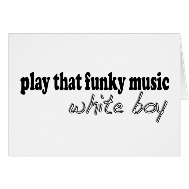 Funky Music White Boy (Voorkant Horizontaal)