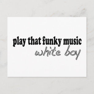 Funky Music White Boy Briefkaart