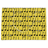 Funky Musical Muzieknoten Paper Gift Favor Bag Large Cadeautasje (Voorkant)