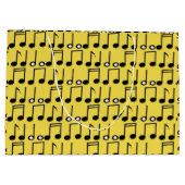Funky Musical Muzieknoten Paper Gift Favor Bag Large Cadeautasje (Achterkant)