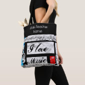 Funky muziekleraren tas gepersonaliseerd (Dichtbij)