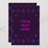 Funky Neon Circle Patroon Kaart (Voorkant / Achterkant)