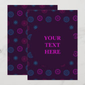 Funky Neon Cirkelpatroon Kaart (Voorkant / Achterkant)
