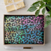 Funky Neon Colorful Leopard Print Tissuepapier (Geschenk)