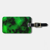 Funky Neon Green Emerald Halloween Abstract Bagagelabel (Voorkant horizontaal)