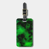 Funky Neon Green Emerald Halloween Abstract Bagagelabel (Voorkant verticaal)