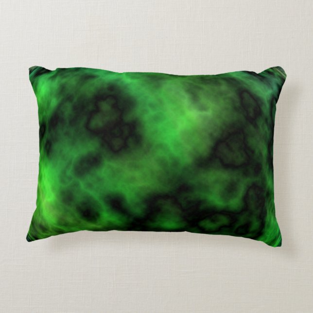 Funky Neon Green Emerald Halloween Abstract Decoratief Kussen (Achterkant)