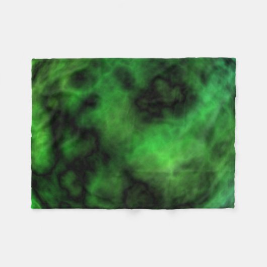 Funky Neon Green Emerald Halloween Abstract Fleece Deken (Voorkant (Horizontaal))