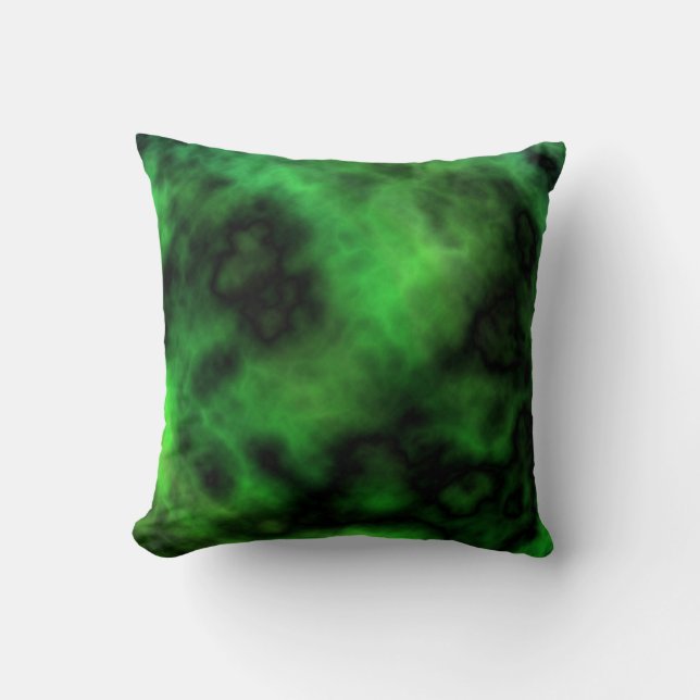 Funky Neon Green Emerald Halloween Abstract Kussen (Voorkant)