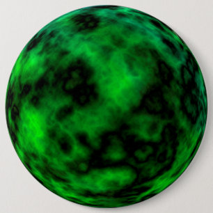 Funky Neon Green Emerald Halloween Abstract Ronde Button 6,0 Cm