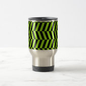Funky Neon Green en Black Zig Zags Chevron Reisbeker (Center)