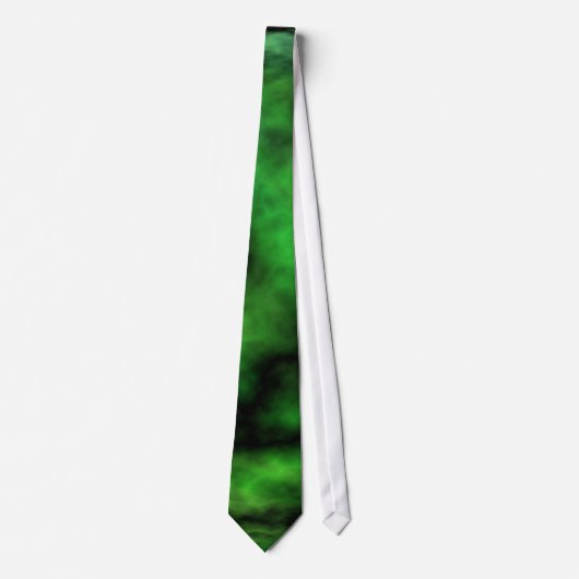 Funky Neon Groen Smaragd Halloween Abstract Stropdas (Voorkant)