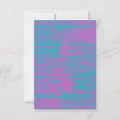 Funky Neon Halftone Grunge Blank Invitation Kaart (Voorkant)