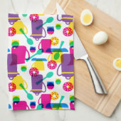 Funky Neon Kitchen | Jouw namen toevoegen Theedoek (Quarter Fold)