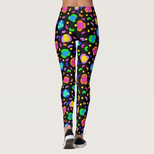 Funky Neon Leopard Leggings (Achterkant)