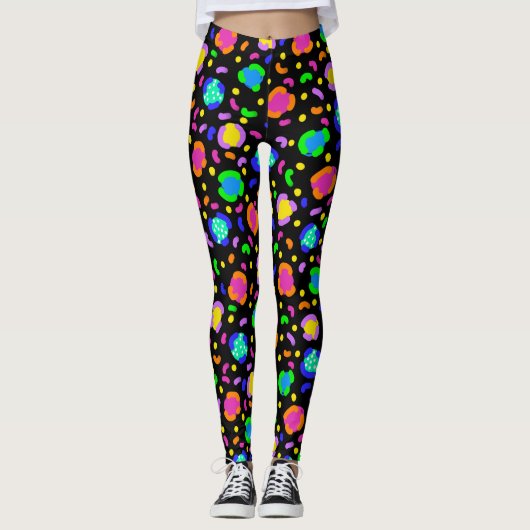Funky Neon Leopard Leggings (Voorkant)