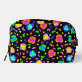 Funky Neon Leopard toilettas Toilettasje (Achterkant)