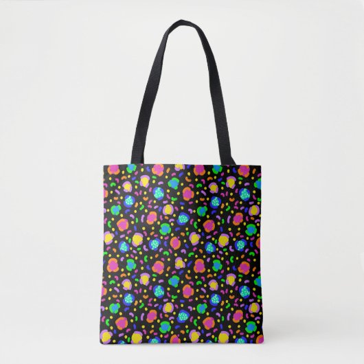 Funky Neon Leopard totebag Tote Bag (Voorkant)