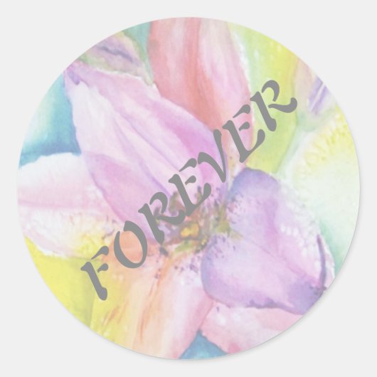 FUNKY NEON LILY WEDDING STICKERS (Voorkant)