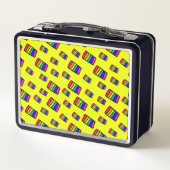Funky Neon Rainbow Block Patroon (Achterkant)