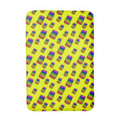 Funky Neon Rainbow Block Patroon Badmat (Voorkant Verticaal)