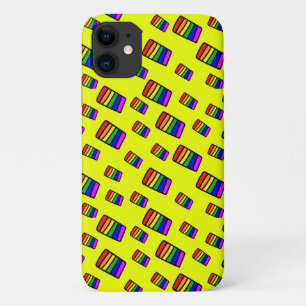 Funky Neon Rainbow Block Patroon Case-Mate iPhone Case