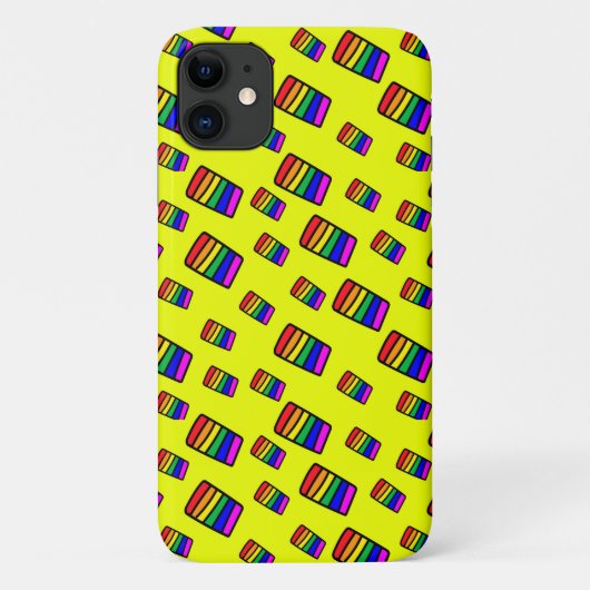 Funky Neon Rainbow Block Patroon Case-Mate iPhone Case (Achterkant)