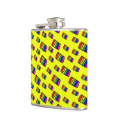 Funky Neon Rainbow Block Patroon Heupfles (Links)